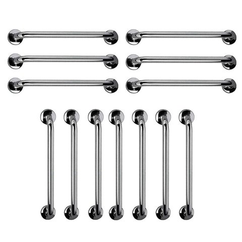 Barra de Apoio 60cm Aço Inox Kit 13 Unidades Idoso Gestante Cadeirante Deficiente Banheiro Box Supor