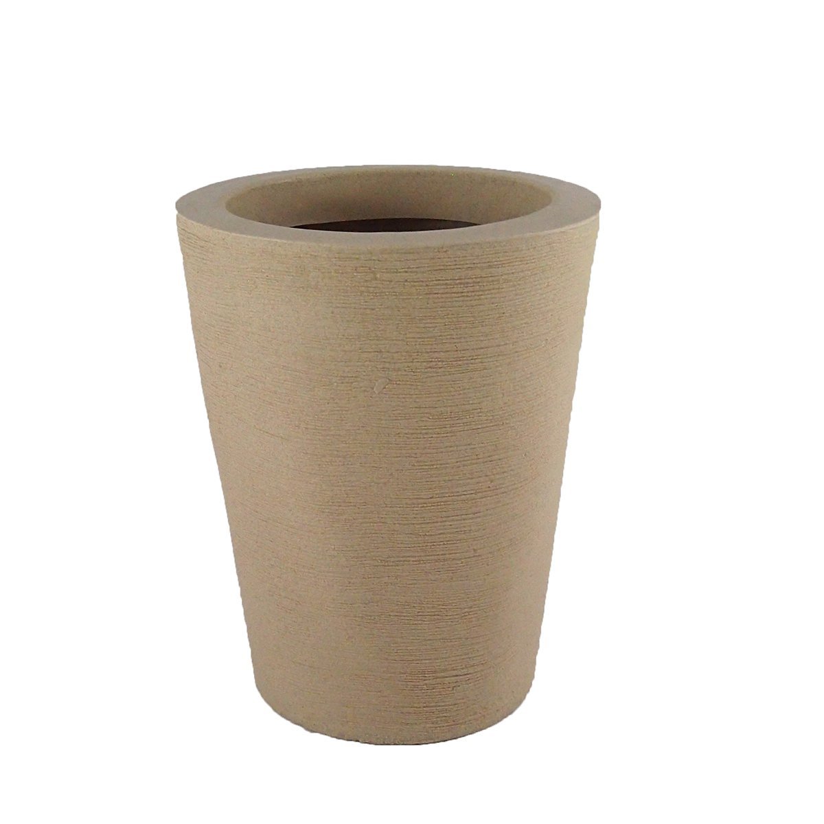 VASO DE PLANTA COLUNA REDONDA CONE 32x23x40 BEGE