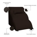 Ver imagem 3 de Escada Pet 46cm Estofada para Cachorro Nuvem R01 Veludo Marrom - Annie Decor
