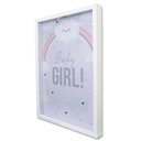 Ver imagem 1 de Quadro Cofre Porta Objetos Maternidade Baby Girl TaColado Moldura Madeira