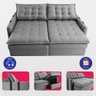 Sofá Baú sem Caixa Retrátil 1,60m Softgel Petit Linho Cinza Claro Cama Inbox - 7