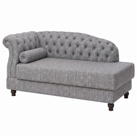 Sofá com Chaise Pomme 1 Lugar 160cm Cinza Linho Sallar Home