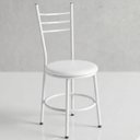 Ver imagem 2 de Cadeira Buffet em Aço Ideal para Sala de Jantar Cozinha Confortável Nina:branco