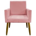 Ver imagem 3 de Kit 4 Poltronas Decorativas Mari Suede Pé Palito 30cm Castanho