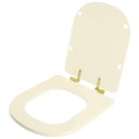 Ver imagem 2 de Assento Sanitário Soft Close Etna Palha para Vaso Icasa com Ferragem Dourada