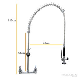 Torneira Indústrial de Pré Lavagem Misturador de Parede - 2