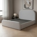 Ver imagem 3 de Cama Estilo Clean Cores Versáteis Tamanho Casal C/ Cabeceira:boucle Cinza