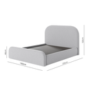 Ver imagem 2 de Cama Estilo Clean Cores Versáteis Tamanho Casal C/ Cabeceira:boucle Cinza