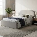 Ver imagem 5 de Cama Estilo Clean Cores Versáteis Tamanho Casal C/ Cabeceira:boucle Cinza