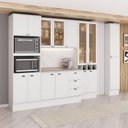 Ver imagem 1 de Cozinha Completa com Balcão Milla Clara 15 Portas MDF 350cm Branco