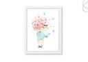 Ver imagem 1 de Quadro Decorativo Infantil Menina com Flores Aquarela:branca