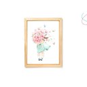 Ver imagem 4 de Quadro Decorativo Infantil Menina com Flores Aquarela:branca