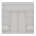 Ver imagem 4 de Guarda Roupa Infantil Americano 4 Portas 2 Gavetas Branco Alecrim