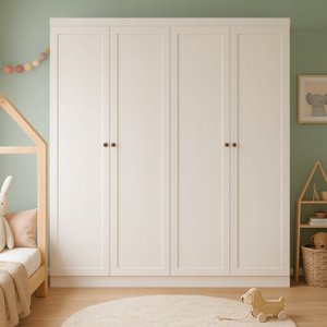 Roupeiro Guarda-roupa Infantil Americano 4 Portas 2 Gavetas Alecrim