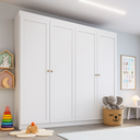 Ver imagem 1 de Roupeiro Guarda-roupa Infantil Americano 4 Portas 2 Gavetas Alecrim