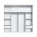 Ver imagem 3 de Guarda-Roupa Infantil Americano 4 Portas 2 Gavetas Alecrim Yescasa Branco