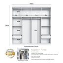 Ver imagem 4 de Guarda-Roupa Infantil Americano 4 Portas 2 Gavetas Alecrim Yescasa Branco