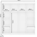 Ver imagem 3 de Roupeiro Guarda-roupa Infantil Americano 4 Portas 2 Gavetas Alecrim