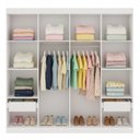Ver imagem 6 de Guarda-Roupa Infantil Americano 4 Portas 2 Gavetas Alecrim Yescasa Branco