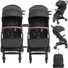 Carrinho para Gemeos com 2 Bebe Conforto Kiddo Sprint Ii Preto - 2
