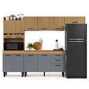 Ver imagem 3 de Armário de Cozinha Completa Modulada Grande com Nicho 11 Portas e Gavetas com Nichos para Utensilios