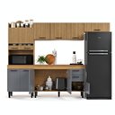 Ver imagem 7 de Armário de Cozinha Completa Grande com Nicho 11 Portas e Gavetas com Nichos para Utensilios Veneza