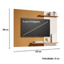 Ver imagem 4 de Painel Mênfis Moderno para Tvs de até 50" com 2 Prateleiras:naturalle