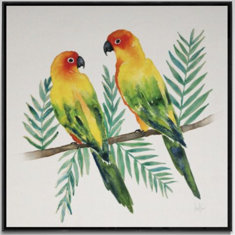 Animal Ii Canaleta 80x80cm Preta