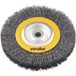 Escova Circular Ondulada 6x1 Furo 5/8 Aço Carbono Polido 6 - 1