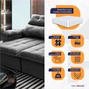 Ver imagem 3 de Sofá Retrátil Reclinável Verona 2,00m Suede Velut Molas Ensacadas - King House