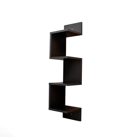 Prateleira Nicho de Canto 20x20x86 Livros Decoração - Preto