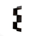 Ver imagem 1 de Prateleira Nicho de Canto 20x20x86 Livros Decoração - Preto