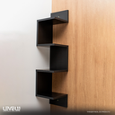 Ver imagem 6 de Prateleira Nicho de Canto 20x20x86 Livros Decoração - Preto