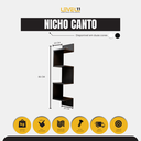 Ver imagem 3 de Prateleira Nicho de Canto 20x20x86 Livros Decoração - Preto