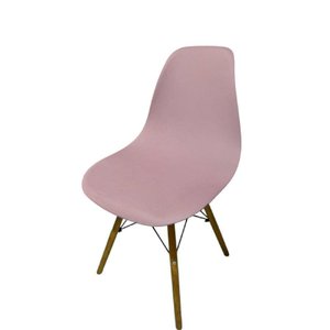 Capa de Cadeira Charles Eames Eiffel Pé Palito 1 Peça Malha Lisa:rosa