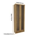 Ver imagem 3 de Cristaleira com 2 Portas e 4 Prateleiras em Vidro Detalhe Ripado Cr6002 Tecnomobili Natural