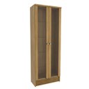 Ver imagem 2 de Cristaleira com 2 Portas e 4 Prateleiras em Vidro Detalhe Ripado Cr6002 Tecnomobili Natural