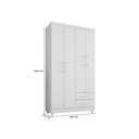 Ver imagem 3 de Guarda Roupa Madrid Roupeiro Solteiro 4 Portas 2 Gvts