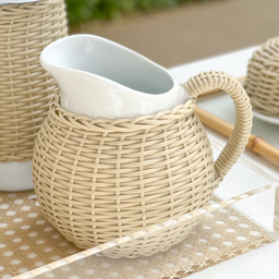 Leiteira de Porcelana C/ Vime Fendi - 1l - 5