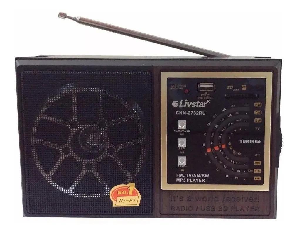 Radio Am Fm Tv Sw com Usb Sd 4 Faixas Livstar Cnn-2732ru | MadeiraMadeira