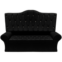 Ver imagem 2 de Conjunto Cabeceira King Casal e Recamier Baú 195cm Calçadeira Estofado:suede Preto