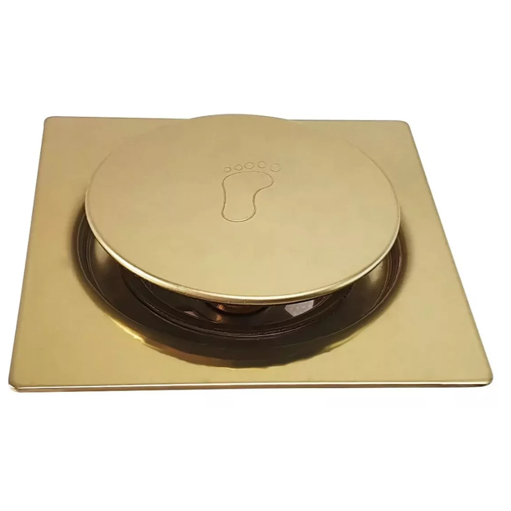 Ralo Inteligente Sistema Clic 15x15 para Banheiro - Leão Gold - 1