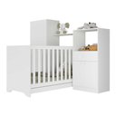 Ver imagem 1 de Quarto Infantil com Berço 3 em 1 e Colchão Incluso Luíza Multimóveis Branco