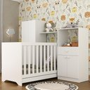 Ver imagem 2 de Quarto Infantil com Berço 3 em 1 e Colchão Incluso Luíza Multimóveis Branco