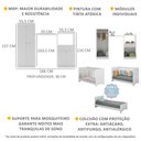 Ver imagem 4 de Quarto Infantil com Berço 3 em 1 e Colchão Incluso Luíza Multimóveis Branco