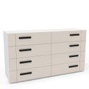 Ver imagem 2 de Cômoda Lisboa com 8 Gavetas 150x83,5cm Branco/Creme 240838