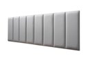 Ver imagem 1 de Placas Cabeceira Modulada Adesiva Queen Estofada 160cm x 60cm Kit 8 Placas - Courino Cinza