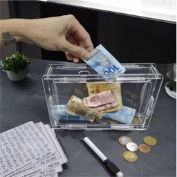 Cofre Caixa Dinheiro Wood Box Japones Kakebo Desafio Acrilic - 5