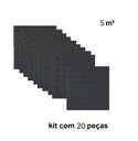 Ver imagem 5 de Kit 20 Placas Decorativas 3D Tijolinho Preto 50x50 cm