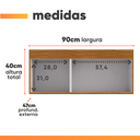 Ver imagem 3 de Armário Aéreo Multiuso para Lavanderia 3 Portas Madrid Maxel
